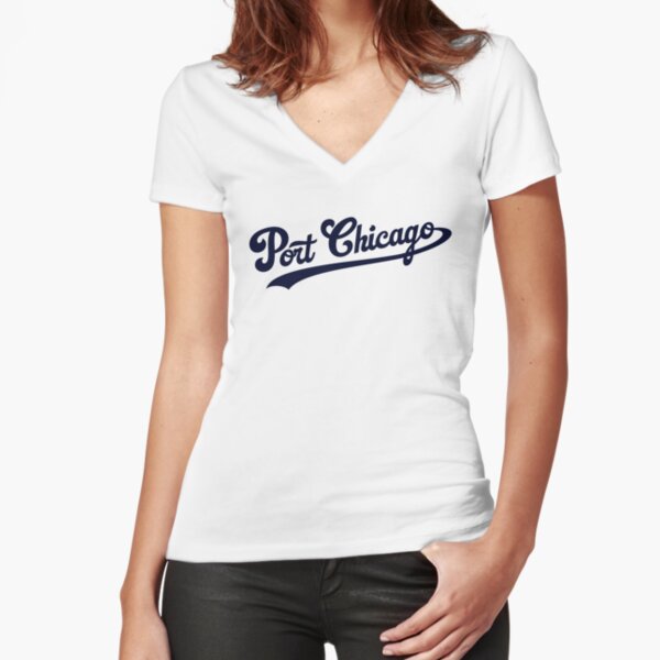 Port Chicago (Navy) Fitted V-Neck T-Shirt