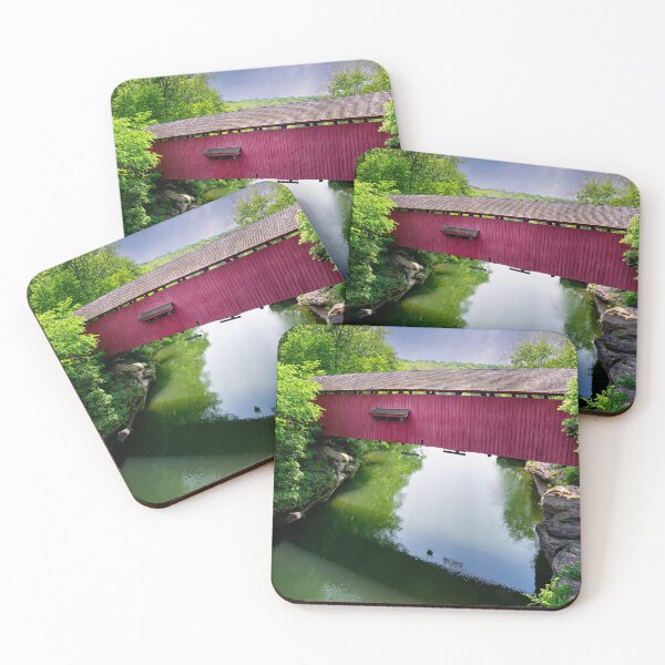 Item preview, Old Cox Ford Covered Bridge - Indiana designed and sold by Kathy Weaver.