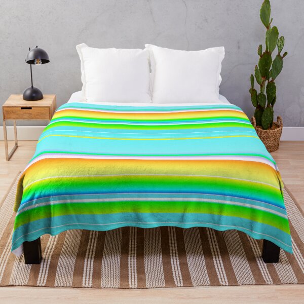 Item preview, Cheerful multicolor horizontal stripes | bright yellow green powder blue striped designed and sold by lausn.