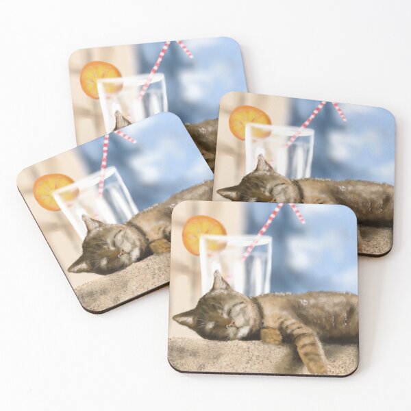 Item preview, Summer cat designed and sold by ZabaArt.