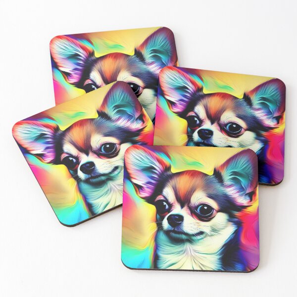 Item preview, Colourful art chihuahua with its signature ears and cute look. designed and sold by Hello Llama.