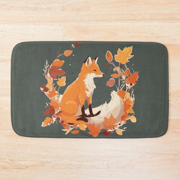 Item preview, Fox and Autumn leaves designed and sold by Jabuticabaeyes.