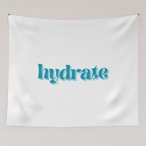 Item preview, hydrate bitch hydrate don't diedrate drink water blue aesthetic font quote designed and sold by emcazalet.