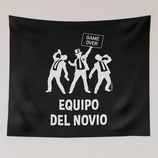 Item preview, Game Over – Groom's Team (Bachelor Party / Silhouette / White) designed and sold by MrFaulbaum.