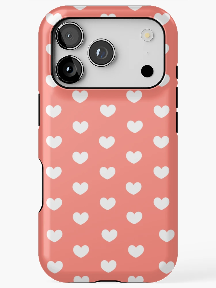 Thumbnail 1 of 4, iPhone Case, Mini Hearts - Orange designed and sold by InfinityPattern.