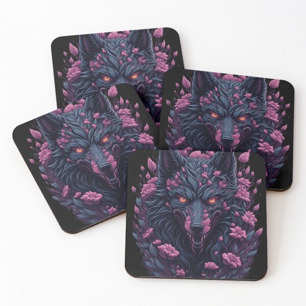 Item preview, Wolf with flowers girls, Wolf Lovers, Wolf Portrait designed and sold by YrtemmyS.