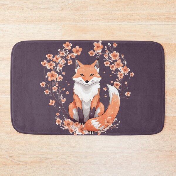 Item preview, Fox and cherry blossoms designed and sold by Jabuticabaeyes.
