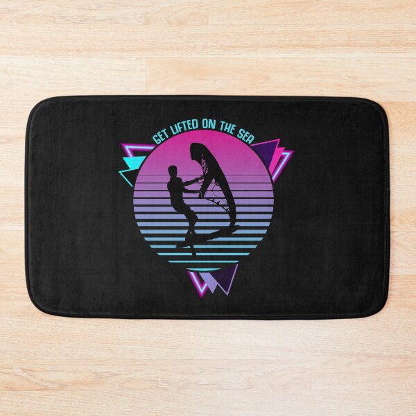 Item preview, Get Lifted on the Sea Synthwave 80s Wing Foil Wing Surf Wingfoiler Wingsurfer designed and sold by LumbardaDesigns.