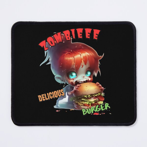 Item preview, Funny spooky Tiny girl zombie eat delicious burger designed and sold by TomFrontierArt.