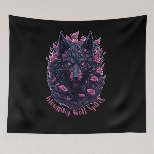 Item preview, Wolf with flowers girls, Wolf Lovers, Wolf Portrait designed and sold by YrtemmyS.