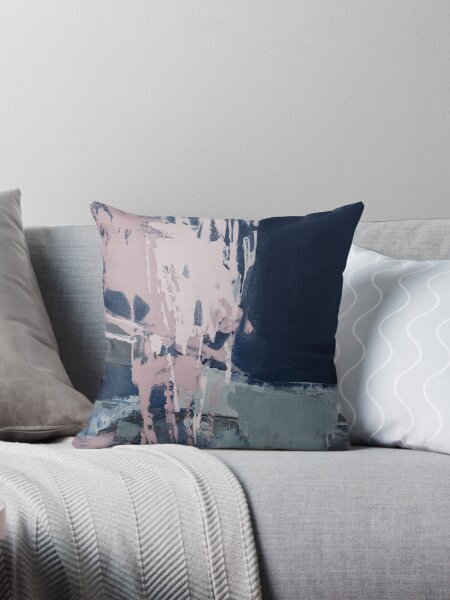 Vista previa del artículo con la obra «rosa azul marino cuadrado abstracto», diseñado y vendido por ElaSzczepaniak.