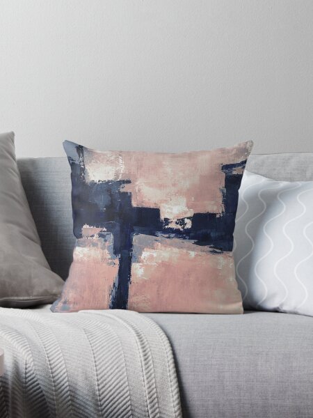 Item preview, peach navy abstract designed and sold by ElaSzczepaniak.