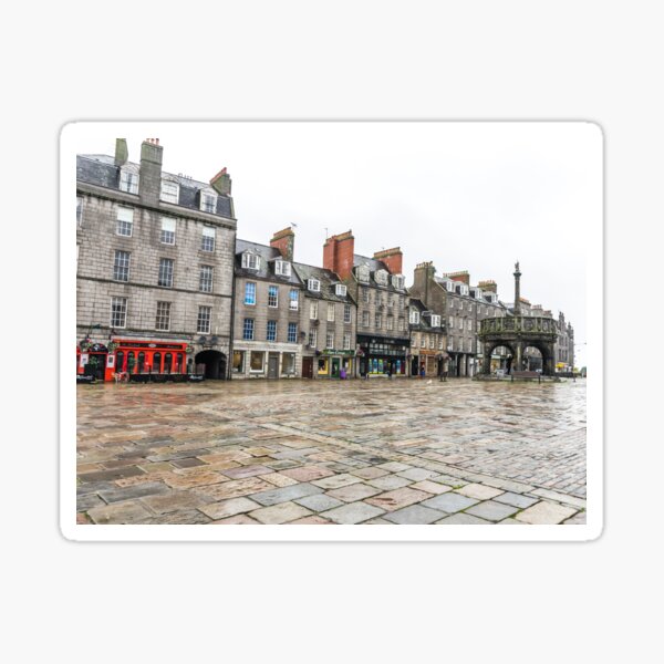 Aberdeen Castlegate view Sticker