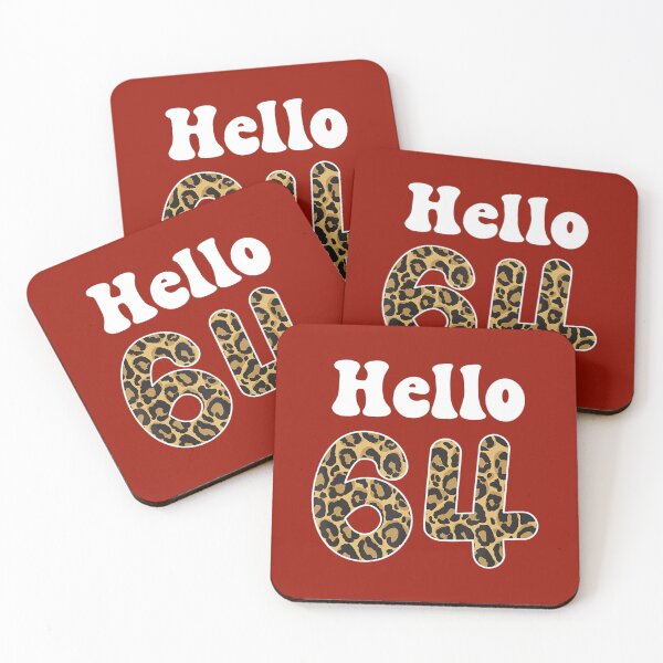Item preview, Hello 64 years birthday leopard pattern celebration 	 	 designed and sold by txxrnsggcmt77.