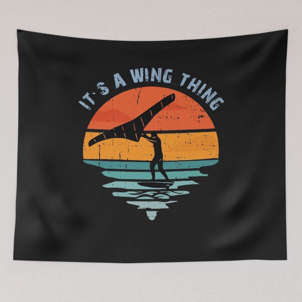 Item preview, It's a Wing Thing Grundge Vintage Retro Wing Foil Wing Surf Wingfoiler Wingsurfer designed and sold by LumbardaDesigns.