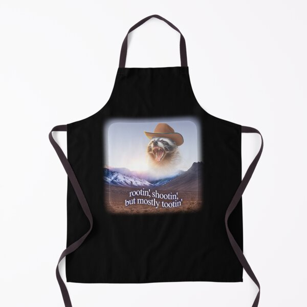 Item preview, rootin shootin but mostly tootin cowboy raccoon word art designed and sold by TarHenry.