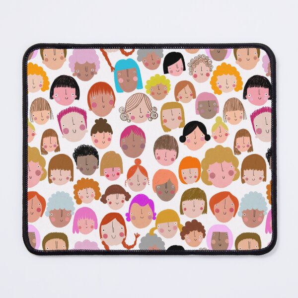 Item preview, LET'S FACE IT female faces portraits designed and sold by stamptout.