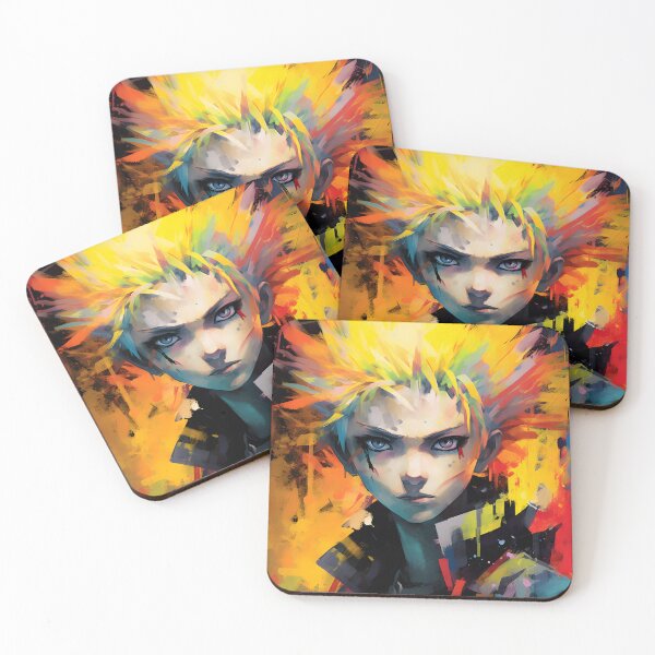 Item preview, Edgy anime protagonist with blonde spiky hair designed and sold by Clearmind-Arts.