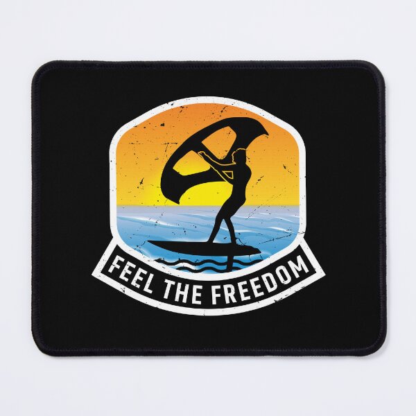 Item preview, Feel the Freedom Vintage Retro Wing Foil Wing Surf Wingfoiler Wingsurfer designed and sold by LumbardaDesigns.