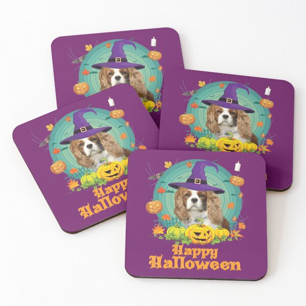 Item preview, Happy Halloween Cavalier King Charles Spaniel Dog Witch 	 	 designed and sold by hknqxony45.