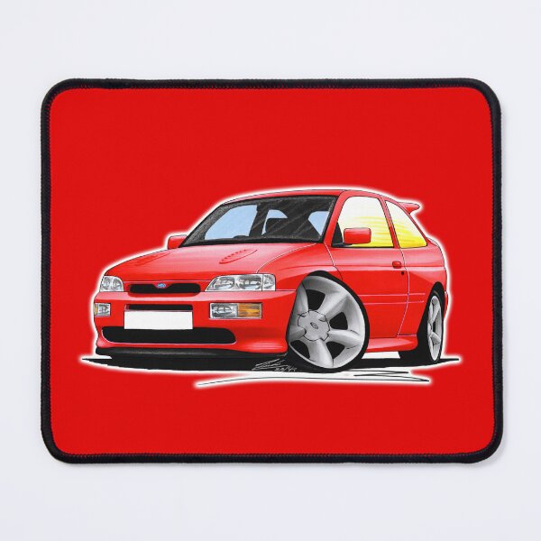 Item preview, Ford Escort RS Cosworth Red designed and sold by Yeomans Cartoons.