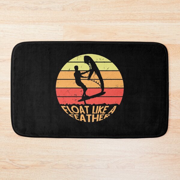 Item preview, Float like a Feather Vintage Retro Wing Foil Wing Surf Wingfoiler Wingsurfer designed and sold by LumbardaDesigns.