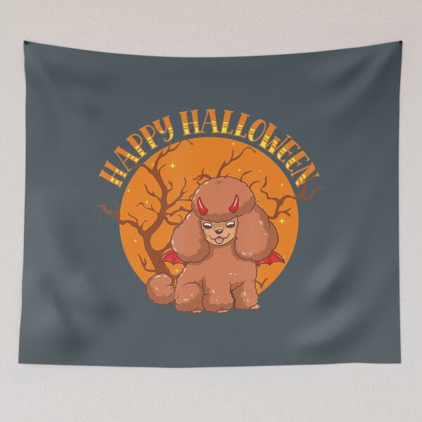 Item preview, Happy Halloween Devil Poodle Evil Dog Animal 	 	 designed and sold by tvjnjhopoko83.