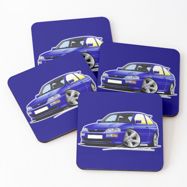 Item preview, Ford Escort RS Cosworth Blue designed and sold by Yeomans Cartoons.