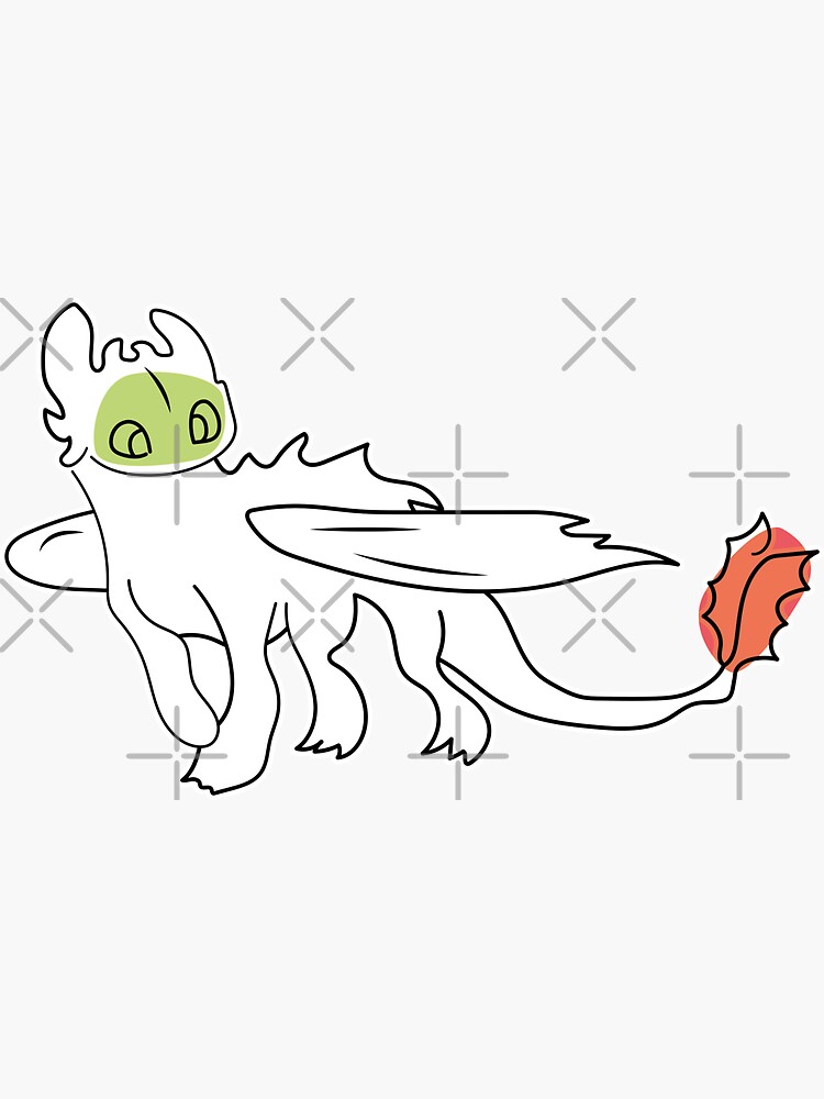 "Toothless - Minimalist One Line Design" Sticker for Sale by Necronder