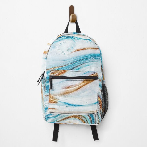 Item preview, Aqua Blue White Bronze Colorful Pattern designed and sold by Yiorgos Designs.