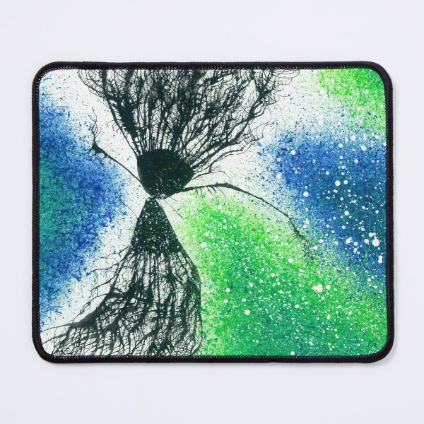 Item preview, Soulmates Reunion After Reincarnation #567 Bold Unique New Age Original Hand-painted OOAK Abstract Painting Detail 1 In Black Blue Lime Green Inspired By Brain Cells Neurons Neuroscience Universe Art designed and sold by Rainbow Artist Orlando L.