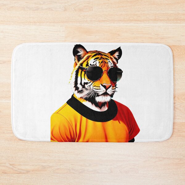 Item preview, Cool tiger in sunglasses wearing a t-shirt. Vibrant colors designed and sold by Harmonysens.