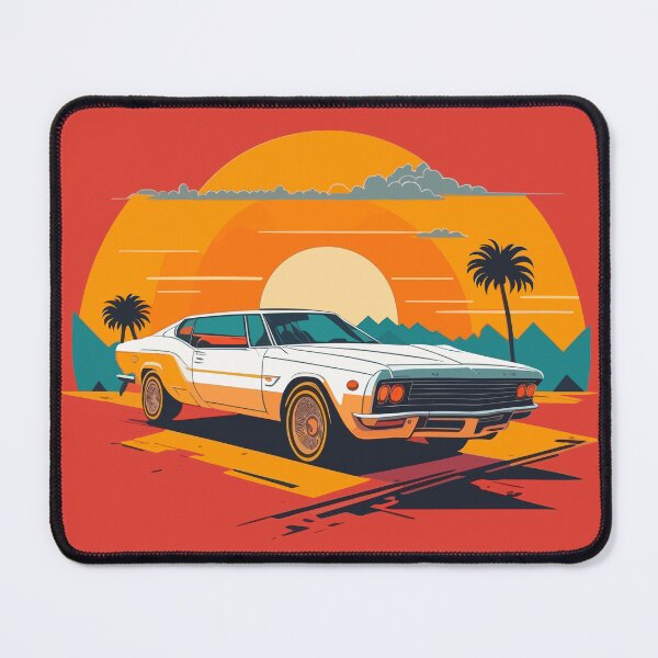 Item preview, "Sunset Wheels: A Retro Ride into Radiant Horizons" designed and sold by PRASIDSHETTY.