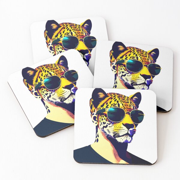 Item preview,  Cool cheetah personage in sunglasses wearing a t-shirt. Vibrant colors designed and sold by Harmonysens.