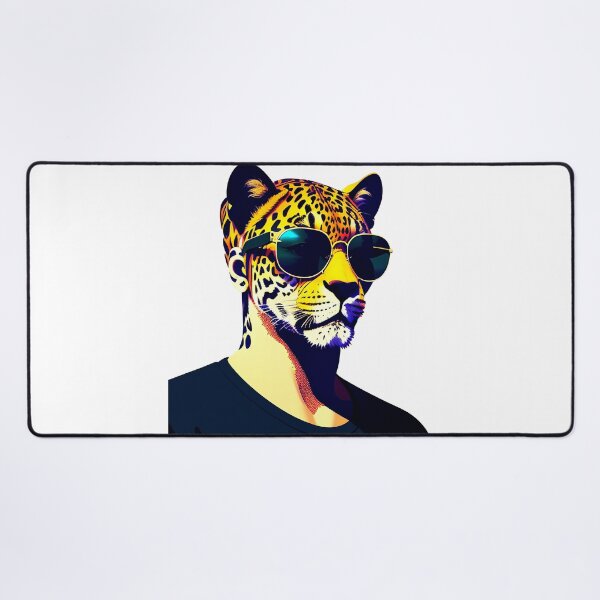 Item preview, Cool cheetah personage in sunglasses wearing a t-shirt. Vibrant colors designed and sold by Harmonysens.