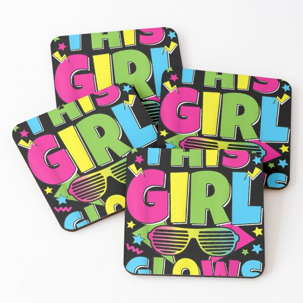 Item preview, This Girl Glows 80s Theme Outfit Eighties 80s Costume 1980s designed and sold by Tim Trammell.