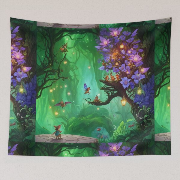 Item preview, Fantasy Pixies and Fey Folk Fairies beautiful poster artwork designed and sold by Vintage Designs +.
