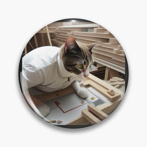 Item preview, Cat designing a house designed and sold by cesavision.