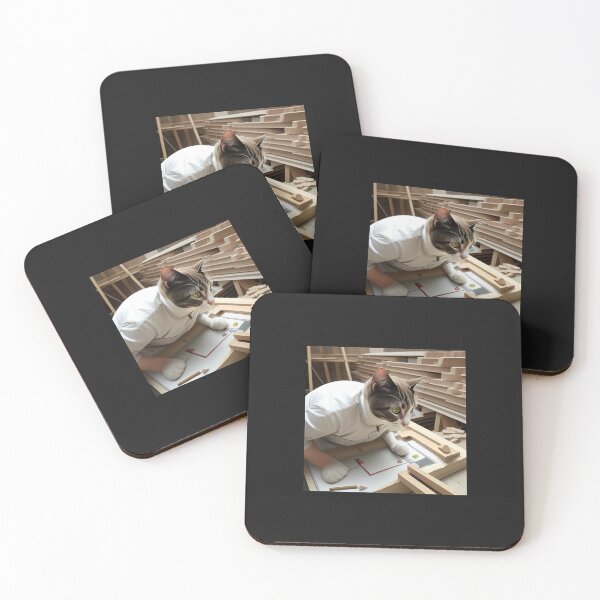 Item preview, Cat designing a house designed and sold by cesavision.