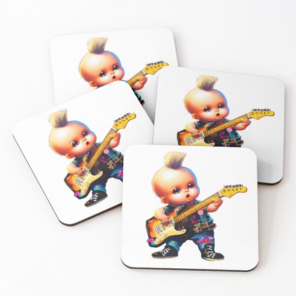 Item preview, "A painting of a baby playing an electric guitar." designed and sold by CHRIST5000.