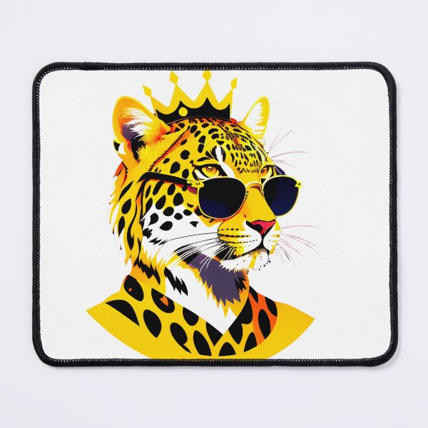 Item preview, Cool cheetah personage in sunglasses wearing a crown. Vibrant colors designed and sold by Harmonysens.
