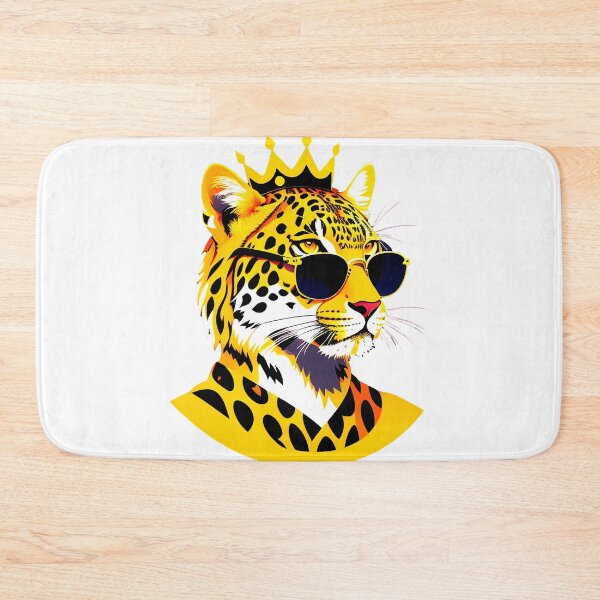 Item preview, Cool cheetah personage in sunglasses wearing a crown. Vibrant colors designed and sold by Harmonysens.