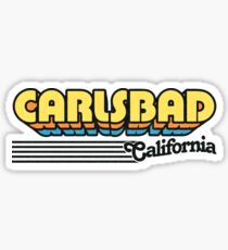 Carlsbad, California | Retro Stripes Sticker