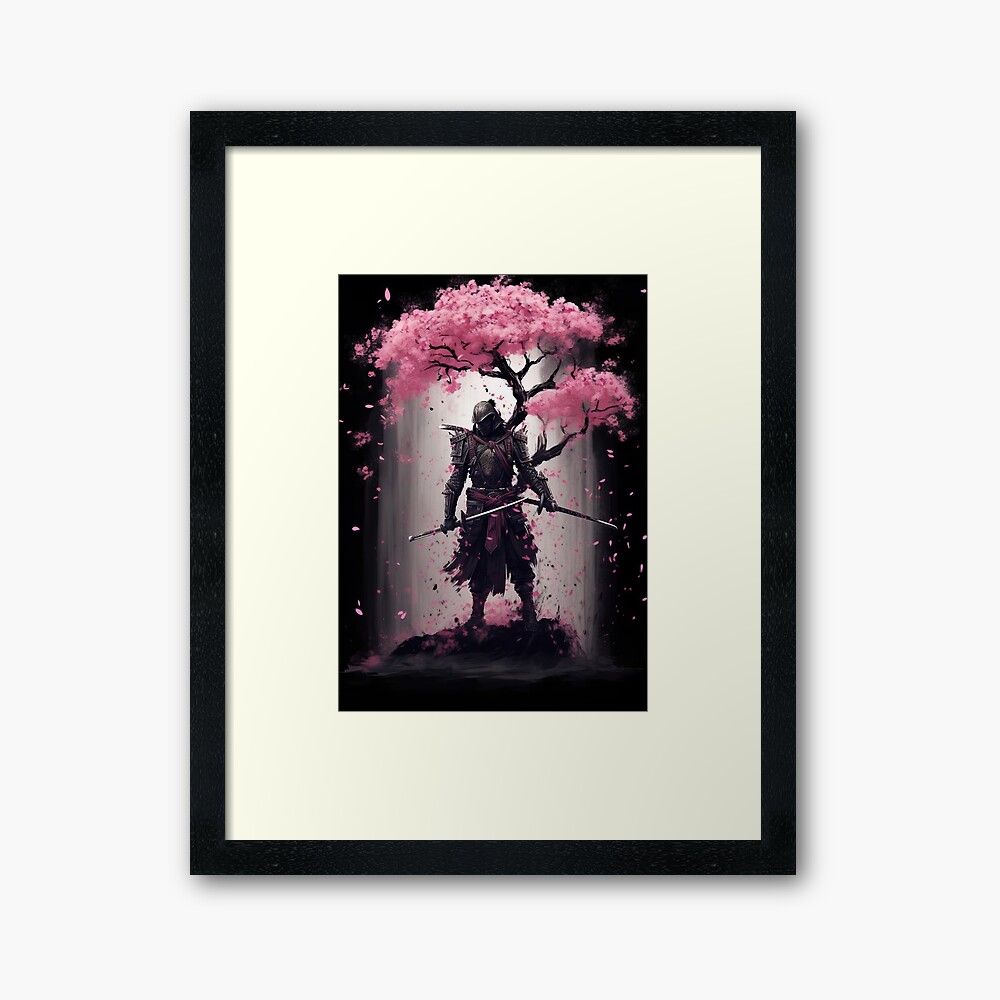 Samurai And Cherry on sale Blossom Poster Painting canvas 16*24 inch