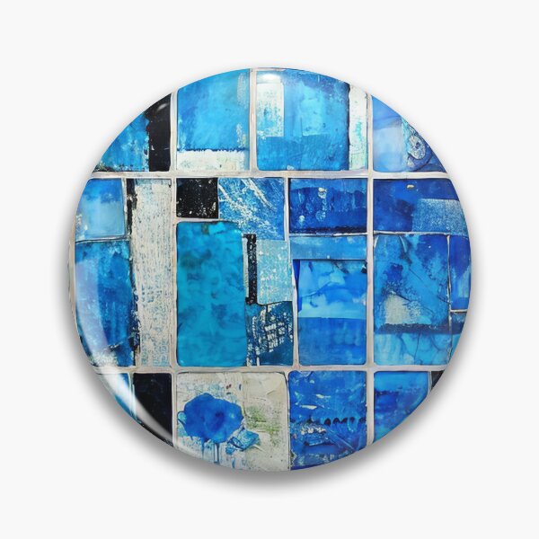 Item preview, Vibrant retro blue rectangle pattern designed and sold by ArtistaCats.