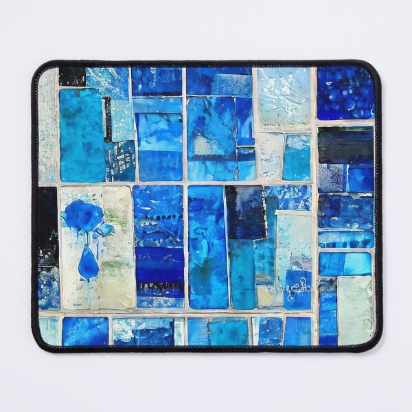 Item preview, Vibrant retro blue rectangle pattern designed and sold by ArtistaCats.