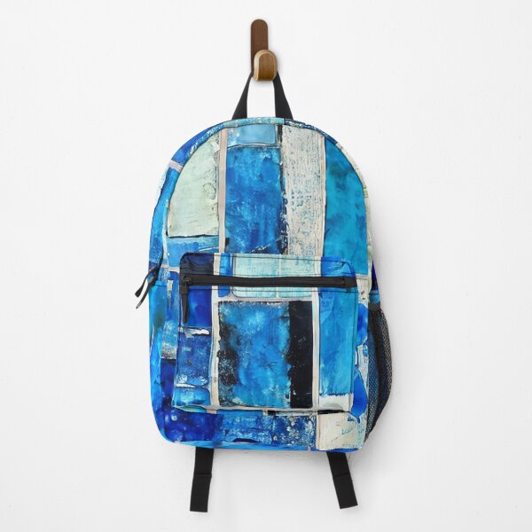 Item preview, Vibrant retro blue rectangle pattern designed and sold by ArtistaCats.