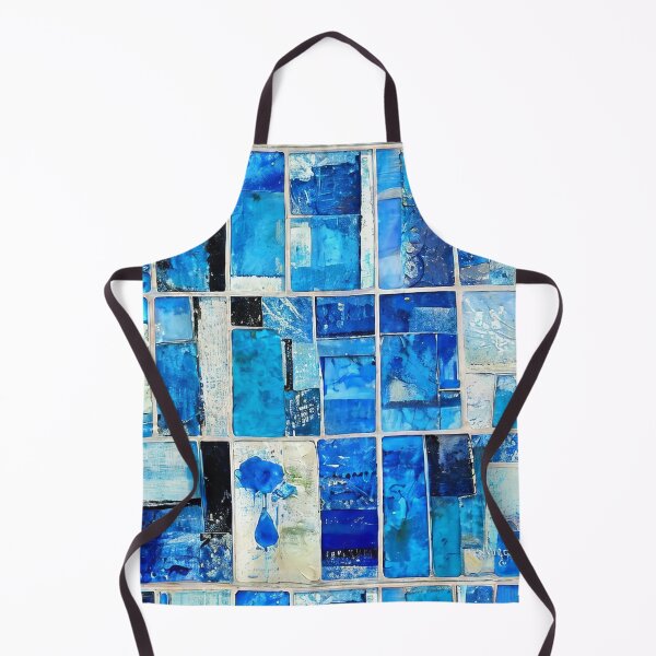 Item preview, Vibrant retro blue rectangle pattern designed and sold by ArtistaCats.