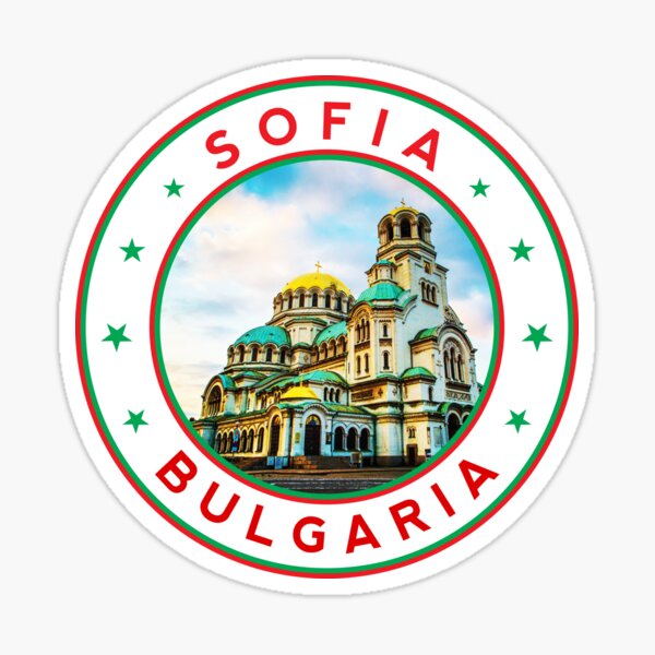 Sofia City Bulgaria Grunge Travel Stamp Car Bumper Sticker Decal 5" x 4"