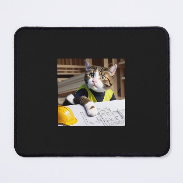 Item preview, Cat working as a builder designed and sold by cesavision.